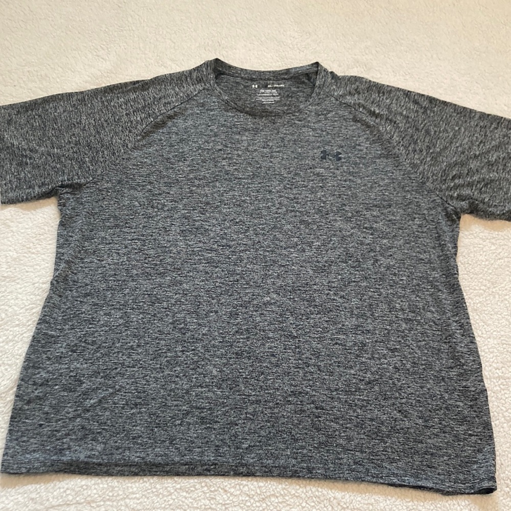 Under Armour Tech Tee gray/black marl short sleeve shirt Size 3XL